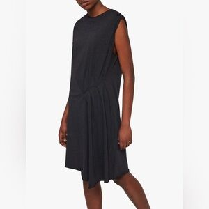 All Saints Small Black Asymmetrical Duma Dress